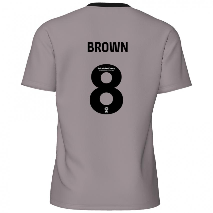 Niño Camiseta Jordan Brown #8 Gris 2ª Equipación 2024/25 La Camisa