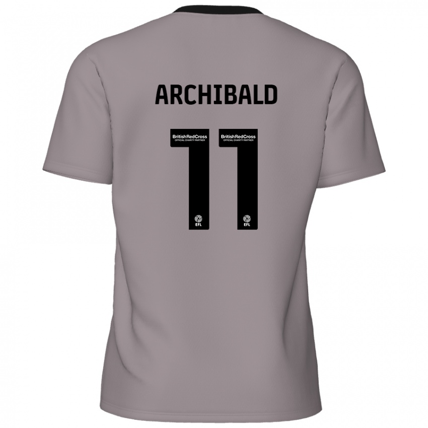 Niño Camiseta Theo Archibald #11 Gris 2ª Equipación 2024/25 La Camisa