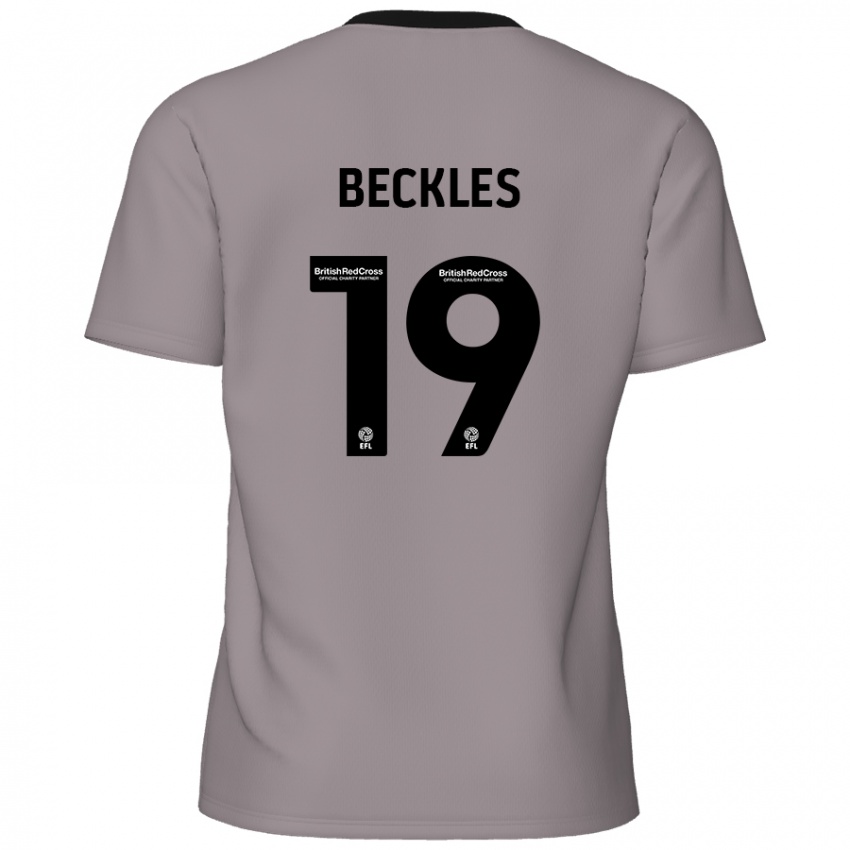 Niño Camiseta Omar Beckles #19 Gris 2ª Equipación 2024/25 La Camisa