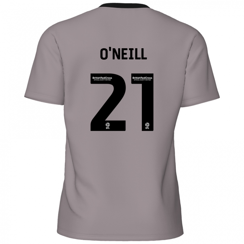 Niño Camiseta Ollie O'neill #21 Gris 2ª Equipación 2024/25 La Camisa