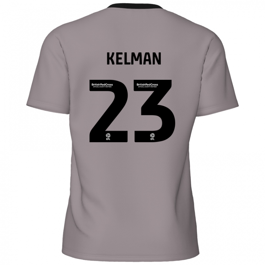 Niño Camiseta Charlie Kelman #23 Gris 2ª Equipación 2024/25 La Camisa