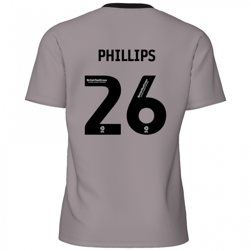 Niño Camiseta Noah Phillips #26 Gris 2ª Equipación 2024/25 La Camisa