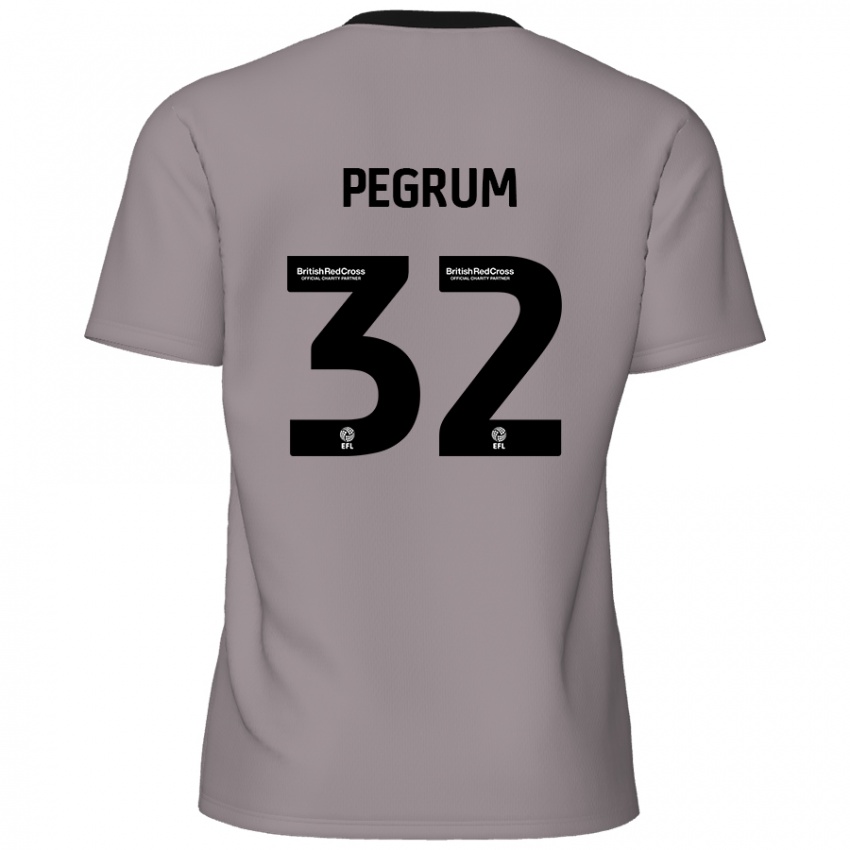 Niño Camiseta Charlie Pegrum #32 Gris 2ª Equipación 2024/25 La Camisa