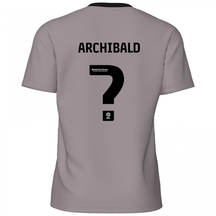 Niño Camiseta Aaron Archibald #0 Gris 2ª Equipación 2024/25 La Camisa