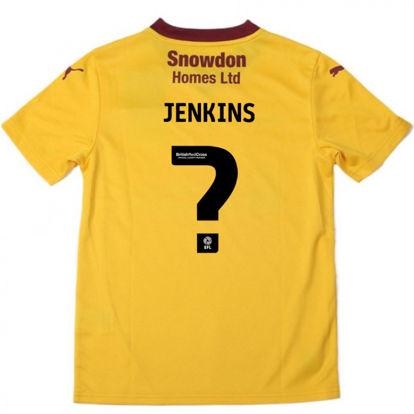 Niño Camiseta Leo Jenkins #0 Naranja Borgoña 2ª Equipación 2024/25 La Camisa