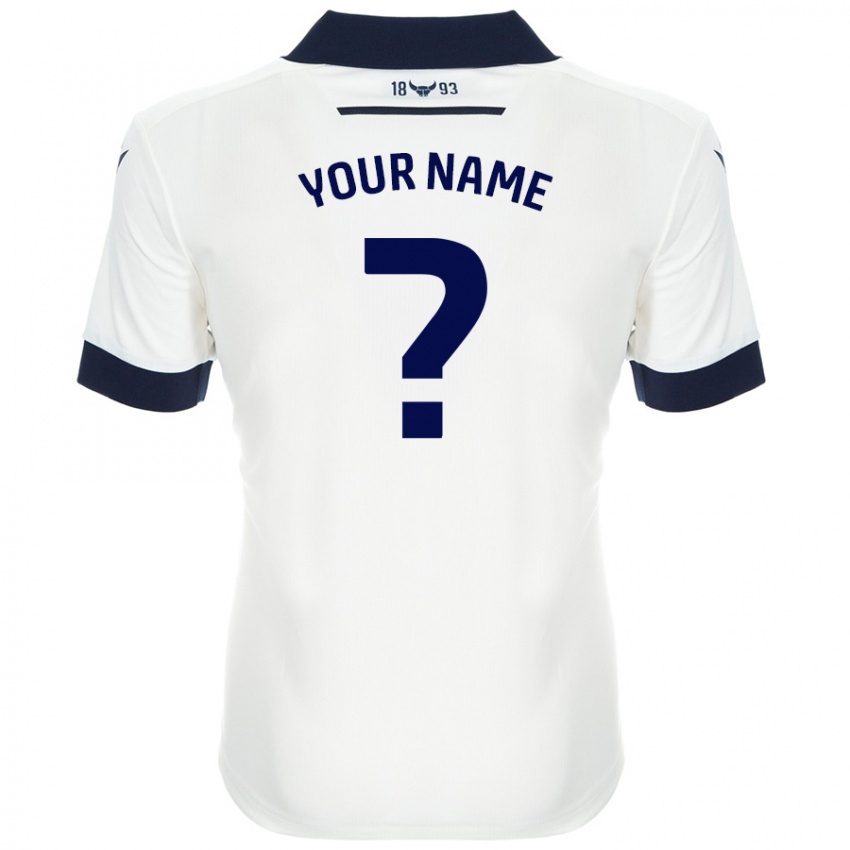 Niño Camiseta Su Nombre #0 Blanco Azul Marino 2ª Equipación 2024/25 La Camisa