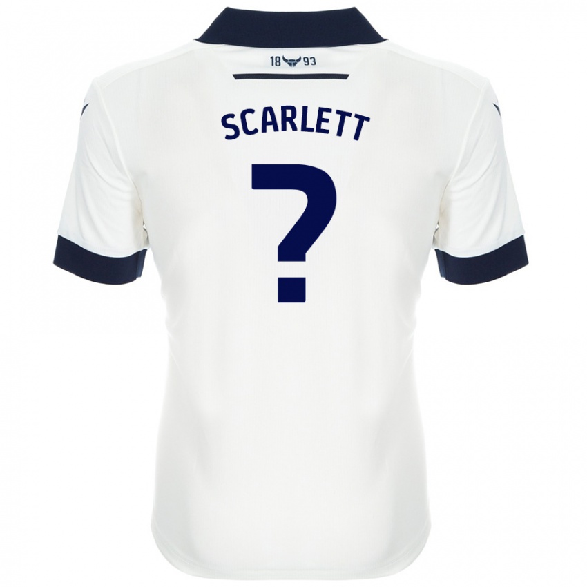 Niño Camiseta Dane Scarlett #0 Blanco Azul Marino 2ª Equipación 2024/25 La Camisa