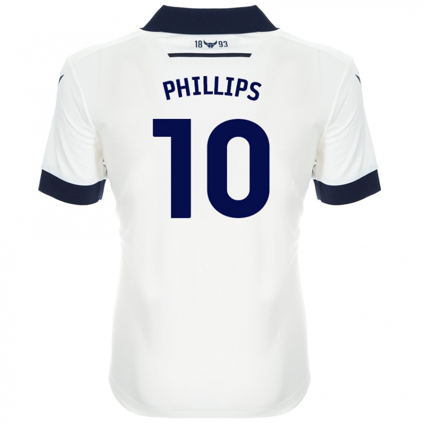 Niño Camiseta Matt Phillips #10 Blanco Azul Marino 2ª Equipación 2024/25 La Camisa