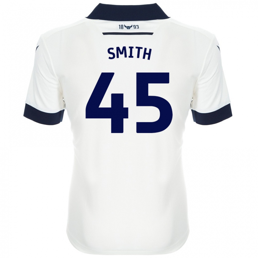 Niño Camiseta Max Smith #45 Blanco Azul Marino 2ª Equipación 2024/25 La Camisa