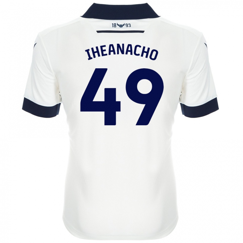 Niño Camiseta Josh Iheanacho #49 Blanco Azul Marino 2ª Equipación 2024/25 La Camisa