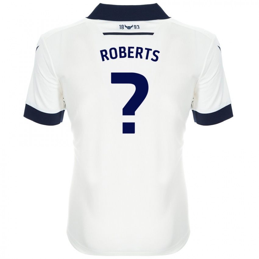 Niño Camiseta Amber Roberts #0 Blanco Azul Marino 2ª Equipación 2024/25 La Camisa