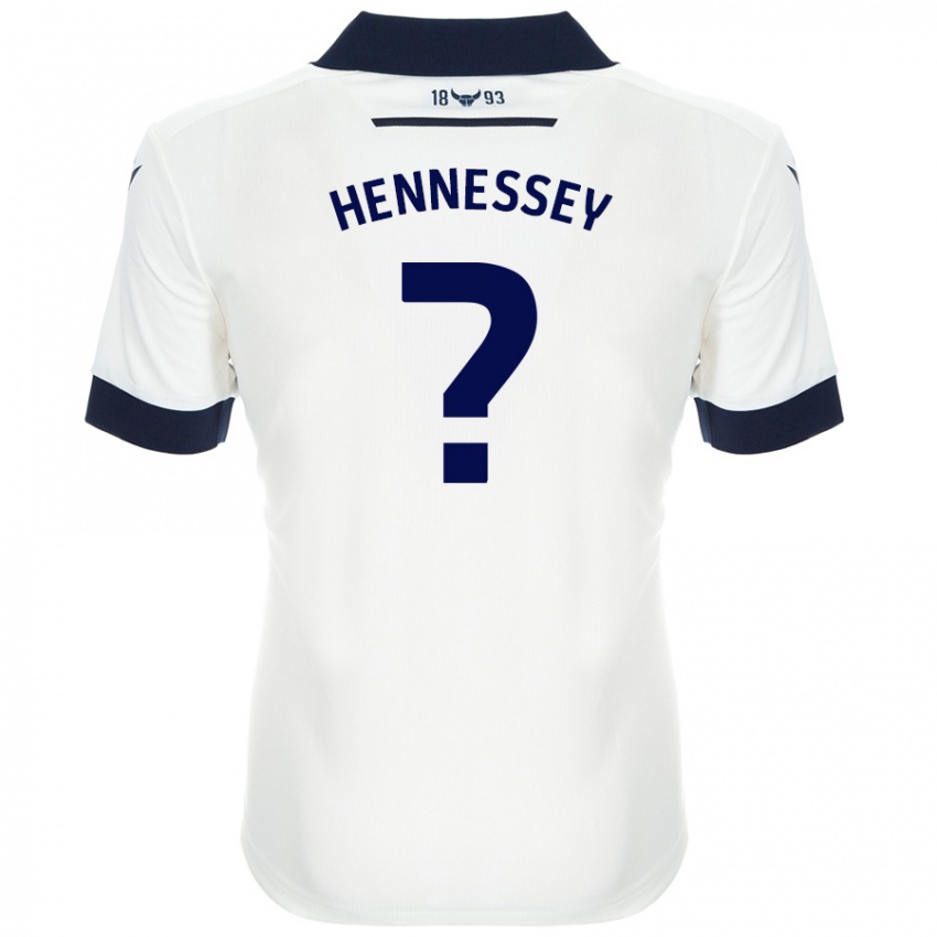 Niño Camiseta Laura Hennessey #0 Blanco Azul Marino 2ª Equipación 2024/25 La Camisa