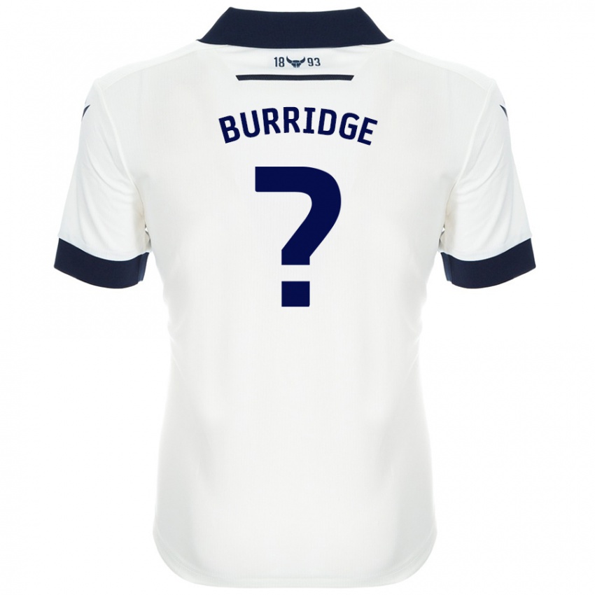 Niño Camiseta Leah Burridge #0 Blanco Azul Marino 2ª Equipación 2024/25 La Camisa