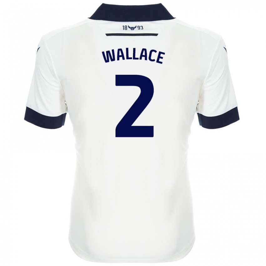 Niño Camiseta Emily Wallace #2 Blanco Azul Marino 2ª Equipación 2024/25 La Camisa