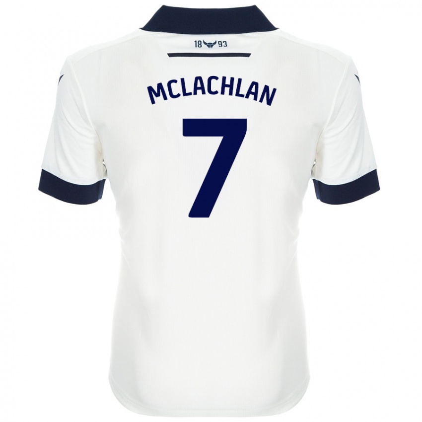 Niño Camiseta Daisy Mclachlan #7 Blanco Azul Marino 2ª Equipación 2024/25 La Camisa