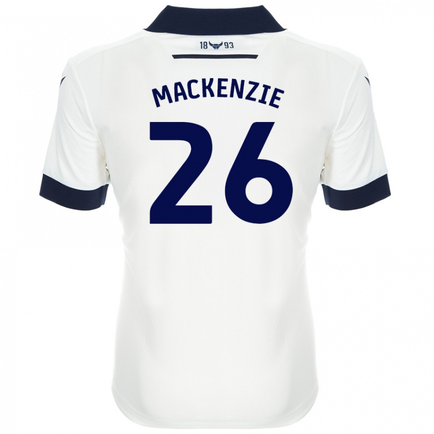 Niño Camiseta Hannah Mackenzie #26 Blanco Azul Marino 2ª Equipación 2024/25 La Camisa