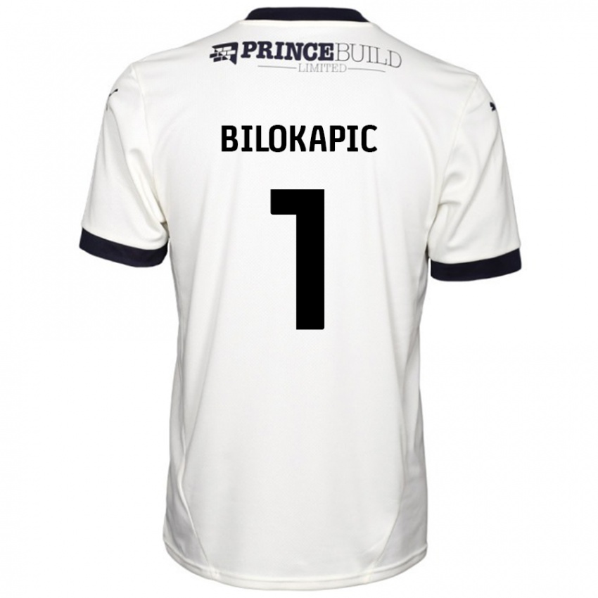 Niño Camiseta Nicholas Bilokapic #1 Blanquecino Negro 2ª Equipación 2024/25 La Camisa