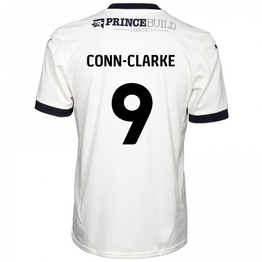 Niño Camiseta Chris Conn-Clarke #9 Blanquecino Negro 2ª Equipación 2024/25 La Camisa