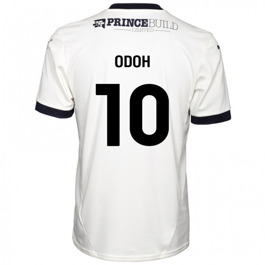 Niño Camiseta Abraham Odoh #10 Blanquecino Negro 2ª Equipación 2024/25 La Camisa