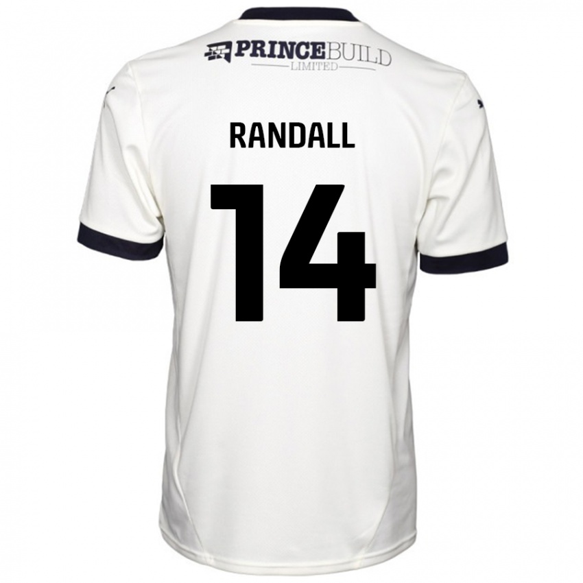 Niño Camiseta Joel Randall #14 Blanquecino Negro 2ª Equipación 2024/25 La Camisa