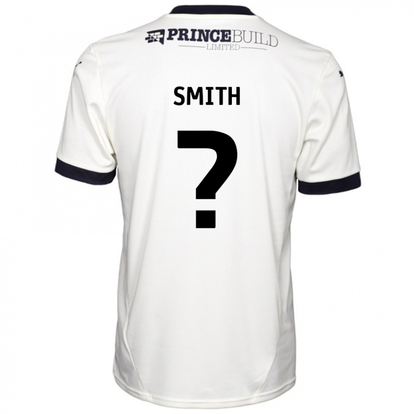 Niño Camiseta Bastian Smith #0 Blanquecino Negro 2ª Equipación 2024/25 La Camisa