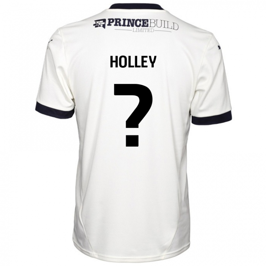 Niño Camiseta George Holley #0 Blanquecino Negro 2ª Equipación 2024/25 La Camisa