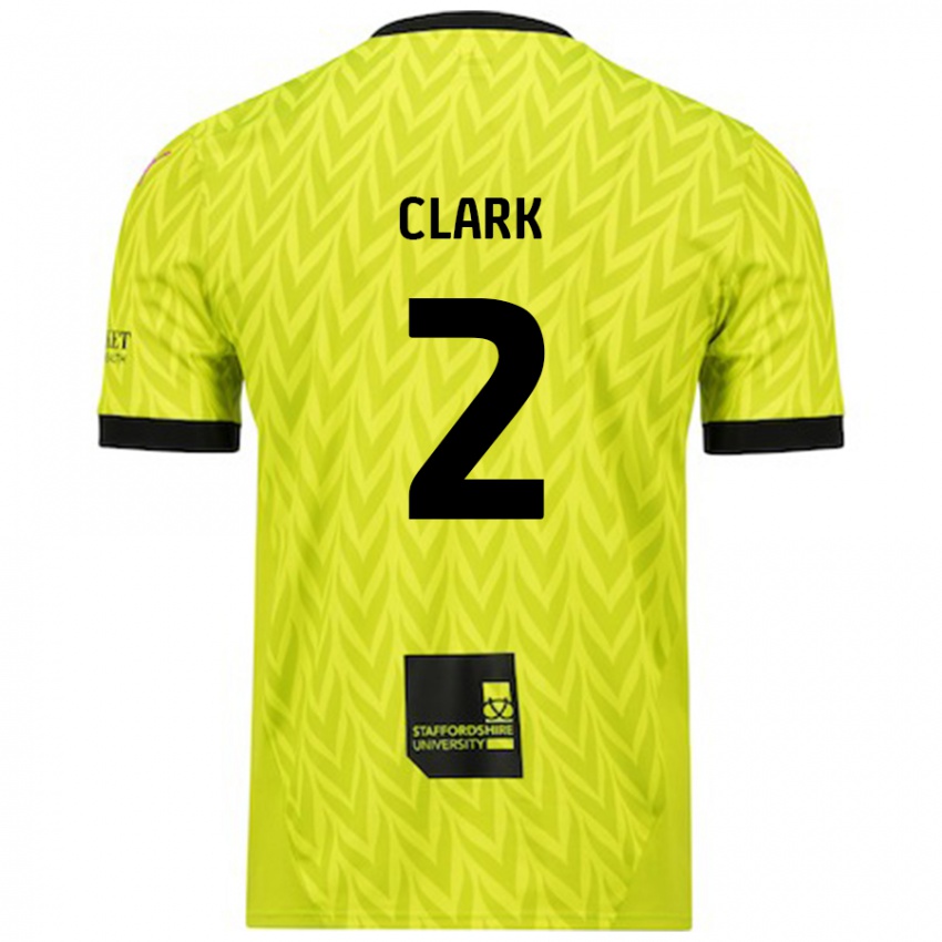 Niño Camiseta Mitch Clark #2 Verde Fluorescente 2ª Equipación 2024/25 La Camisa