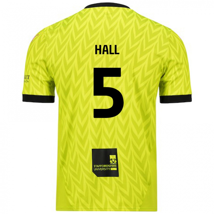 Niño Camiseta Connor Hall #5 Verde Fluorescente 2ª Equipación 2024/25 La Camisa