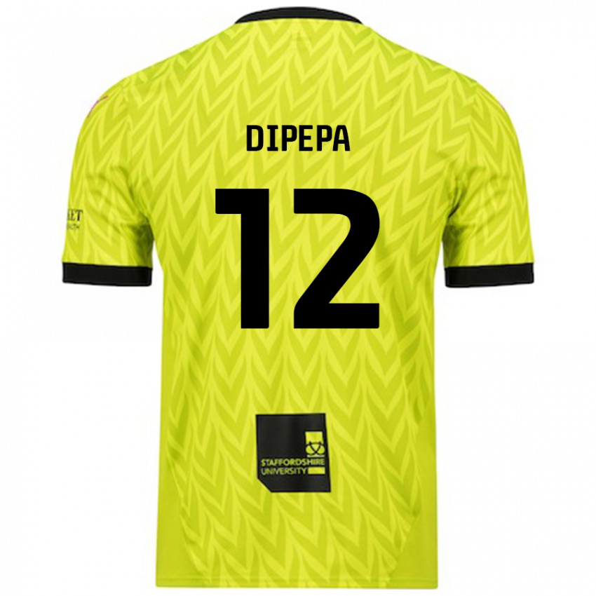 Niño Camiseta Baylee Dipepa #12 Verde Fluorescente 2ª Equipación 2024/25 La Camisa