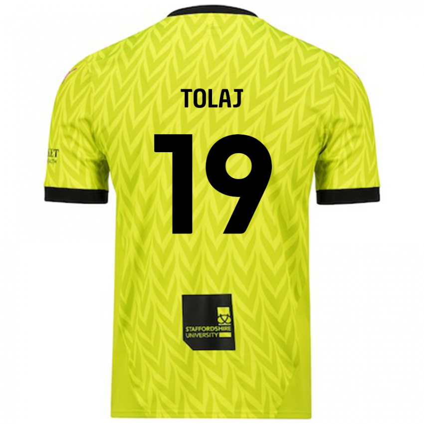 Niño Camiseta Lorent Tolaj #19 Verde Fluorescente 2ª Equipación 2024/25 La Camisa