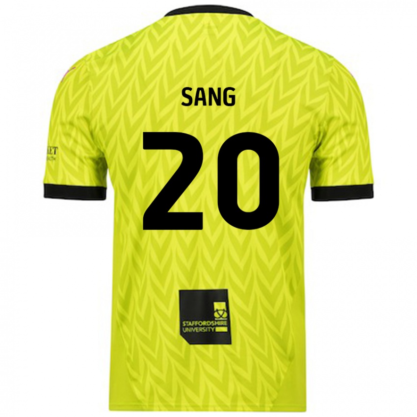 Niño Camiseta Tom Sang #20 Verde Fluorescente 2ª Equipación 2024/25 La Camisa