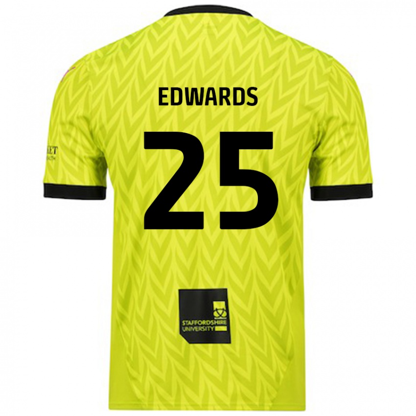 Niño Camiseta Diamond Edwards #25 Verde Fluorescente 2ª Equipación 2024/25 La Camisa