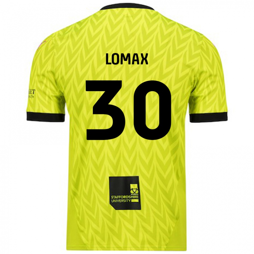 Niño Camiseta Ben Lomax #30 Verde Fluorescente 2ª Equipación 2024/25 La Camisa