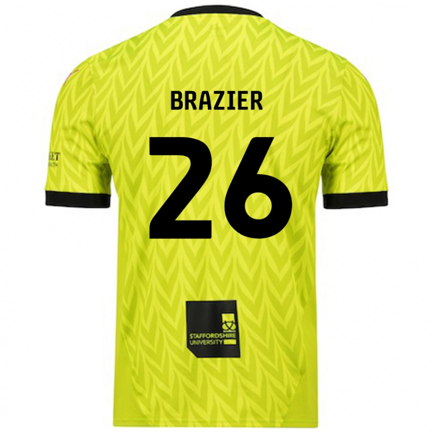 Niño Camiseta Liam Brazier #26 Verde Fluorescente 2ª Equipación 2024/25 La Camisa