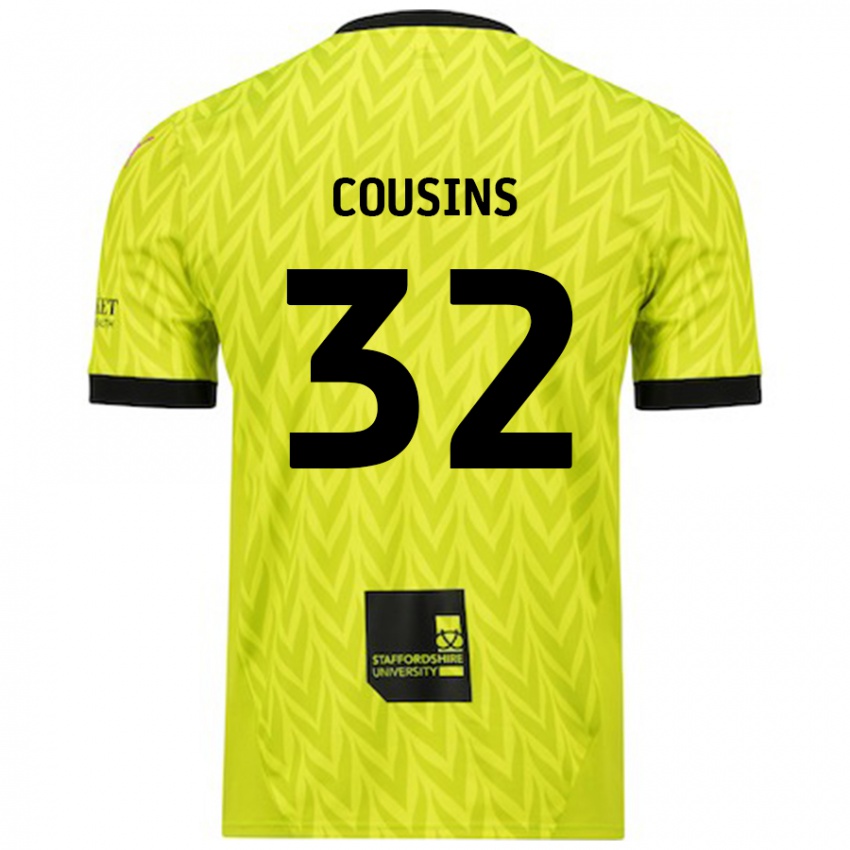 Niño Camiseta Logan Cousins #32 Verde Fluorescente 2ª Equipación 2024/25 La Camisa