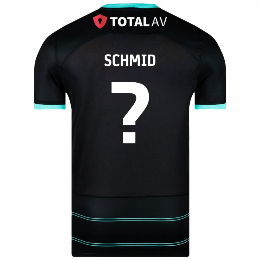 Niño Camiseta Nicolas Schmid #0 Negro 2ª Equipación 2024/25 La Camisa