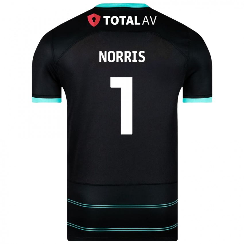 Niño Camiseta Will Norris #1 Negro 2ª Equipación 2024/25 La Camisa