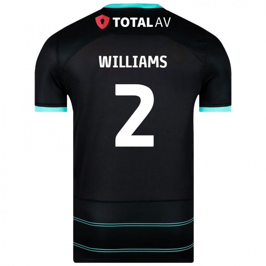 Niño Camiseta Jordan Williams #2 Negro 2ª Equipación 2024/25 La Camisa