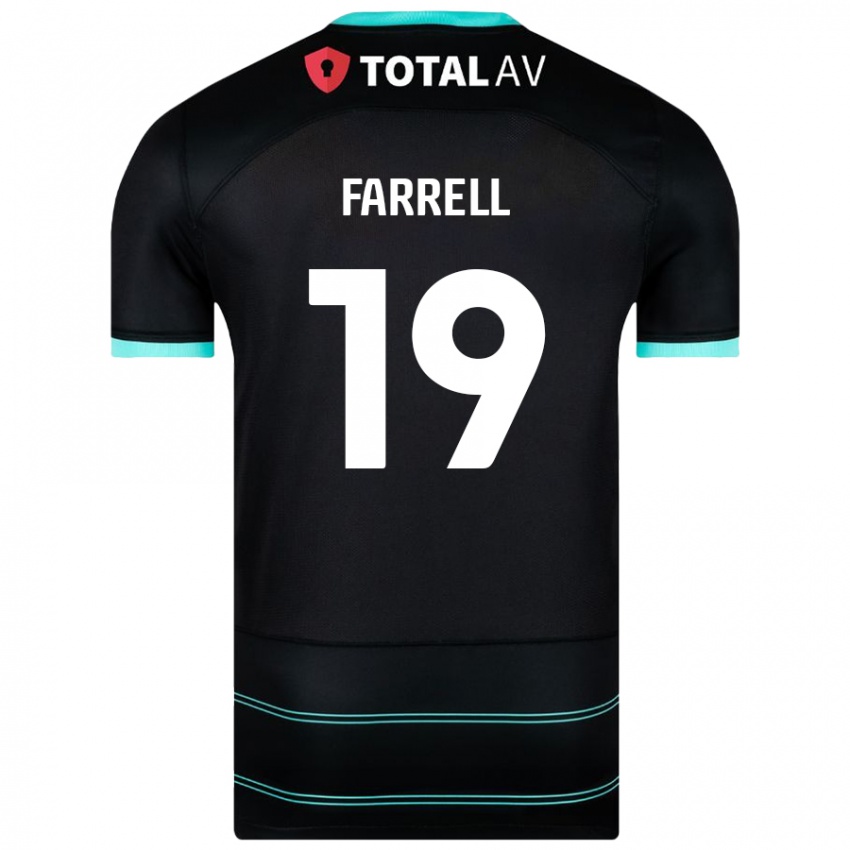 Niño Camiseta Jacob Farrell #19 Negro 2ª Equipación 2024/25 La Camisa