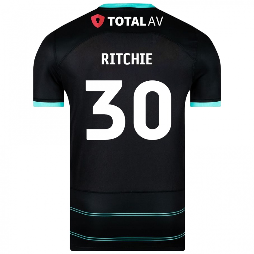 Niño Camiseta Matt Ritchie #30 Negro 2ª Equipación 2024/25 La Camisa