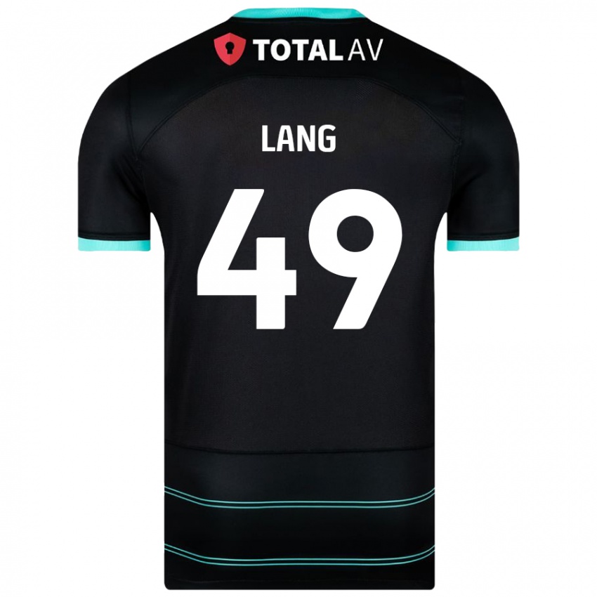 Niño Camiseta Callum Lang #49 Negro 2ª Equipación 2024/25 La Camisa