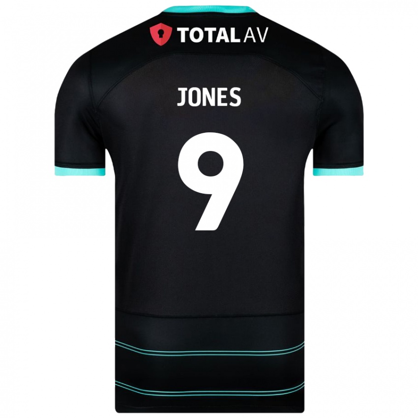 Niño Camiseta Emma Jones #9 Negro 2ª Equipación 2024/25 La Camisa