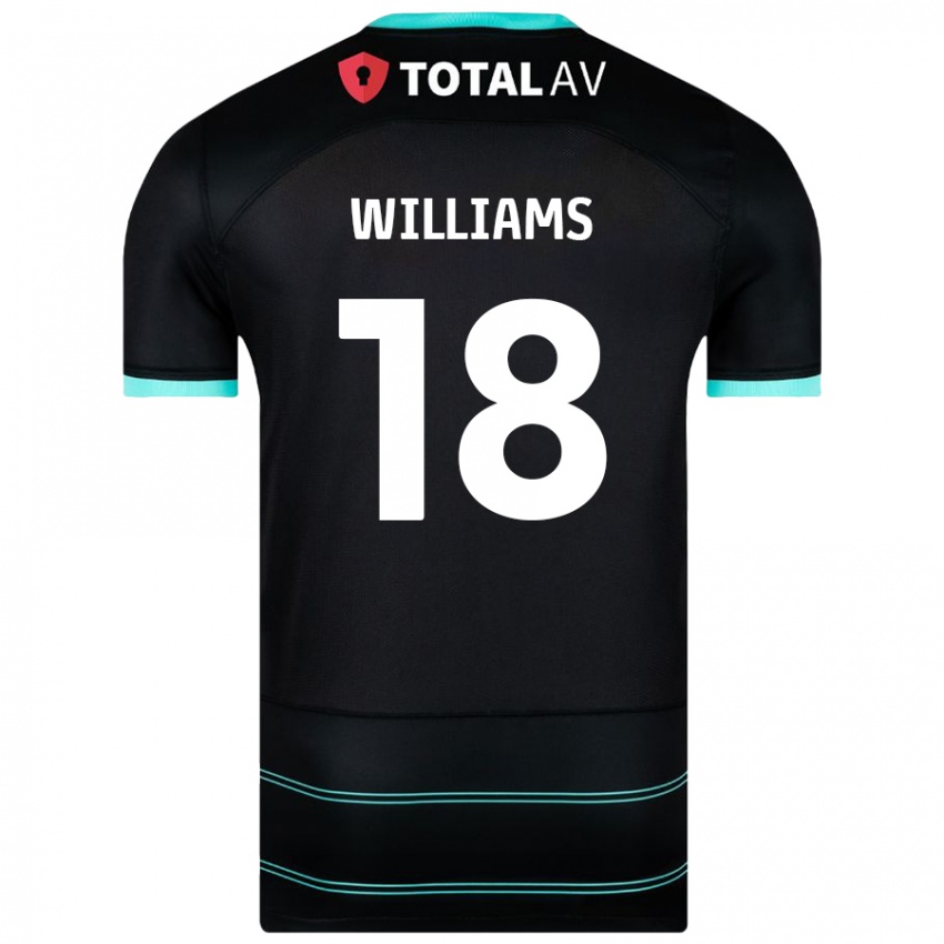 Niño Camiseta Scarlett Williams #18 Negro 2ª Equipación 2024/25 La Camisa