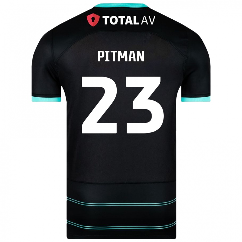 Niño Camiseta Emily Pitman #23 Negro 2ª Equipación 2024/25 La Camisa