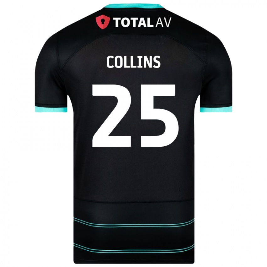 Niño Camiseta Izzy Collins #25 Negro 2ª Equipación 2024/25 La Camisa