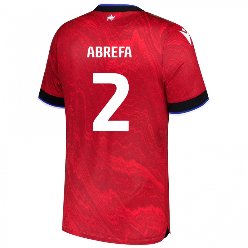 Niño Camiseta Kelvin Abrefa #2 Rojo Negro 2ª Equipación 2024/25 La Camisa