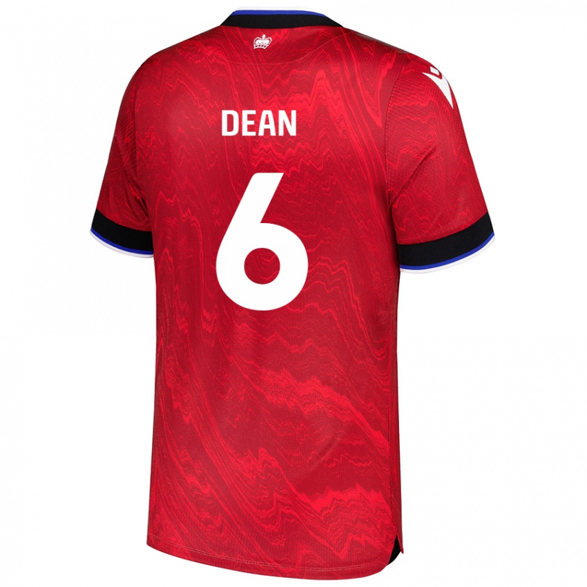 Niño Camiseta Harlee Dean #6 Rojo Negro 2ª Equipación 2024/25 La Camisa