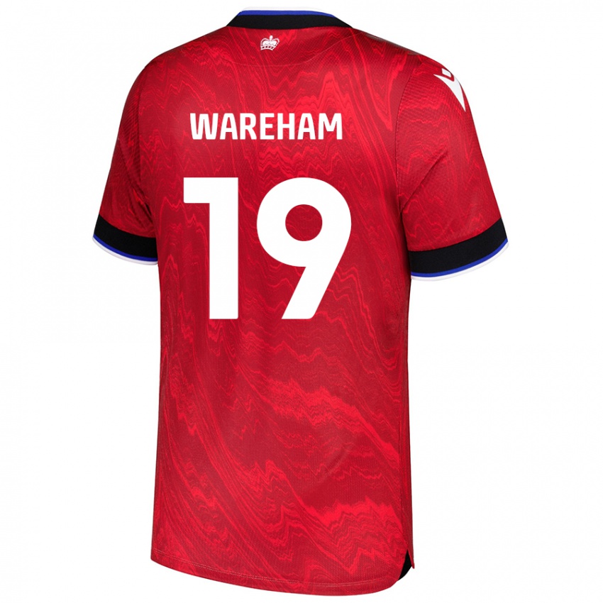 Niño Camiseta Jayden Wareham #19 Rojo Negro 2ª Equipación 2024/25 La Camisa