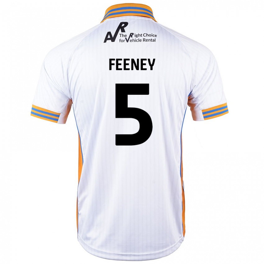 Niño Camiseta Morgan Feeney #5 Blanco 2ª Equipación 2024/25 La Camisa