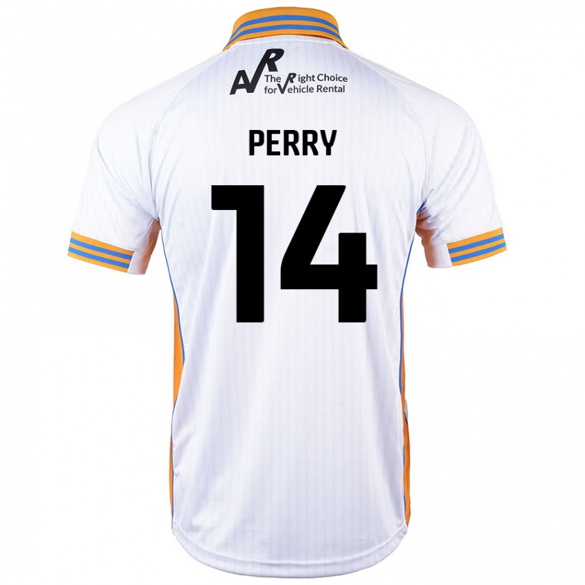 Niño Camiseta Taylor Perry #14 Blanco 2ª Equipación 2024/25 La Camisa